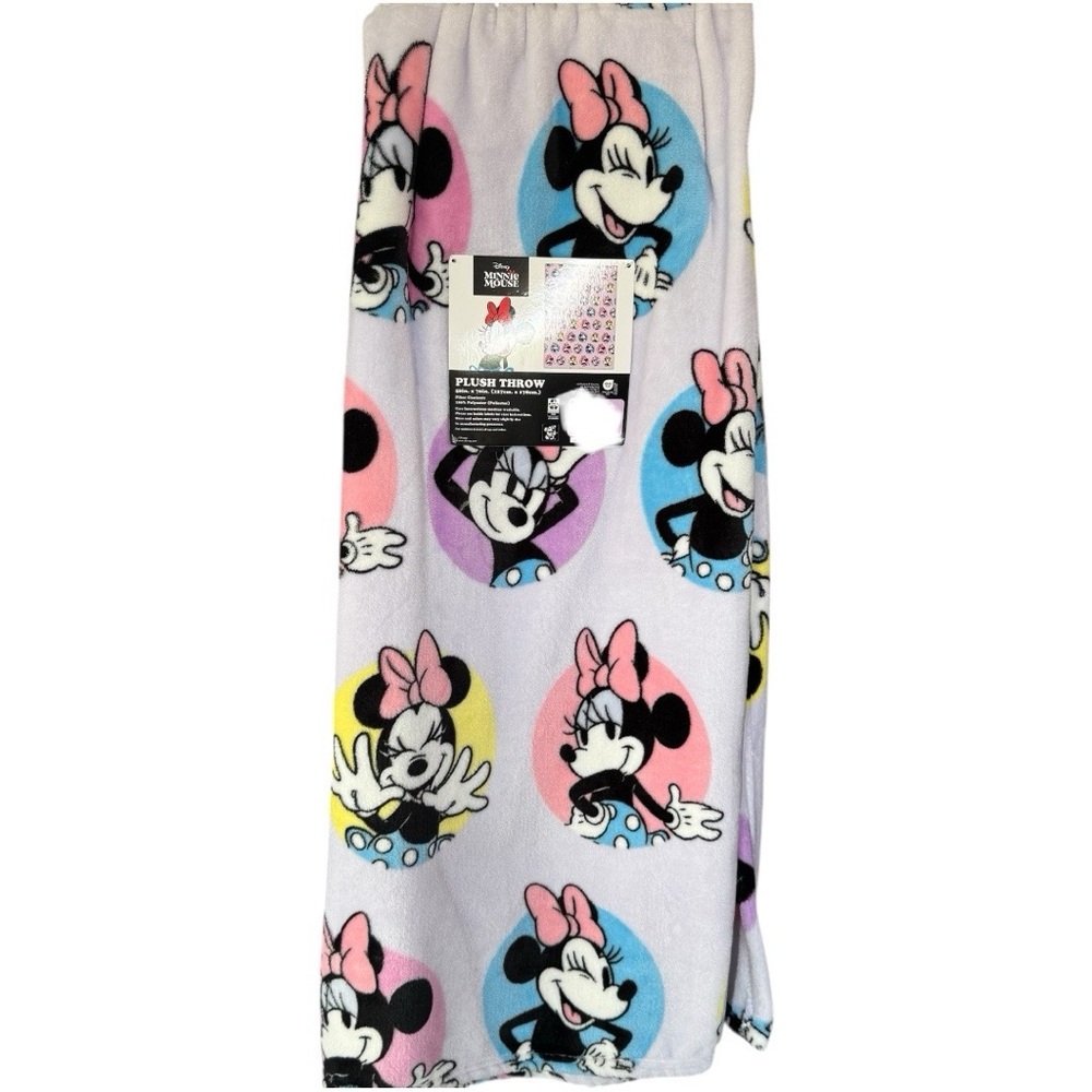 Disney Minnie Mouse Colorful Plush Throw